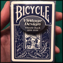 Bicycle Vintage Design #6: Thistle Back Blue Playing Cards