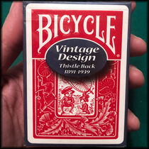 Bicycle Vintage Design #6: Thistle Back Red Playing Cards