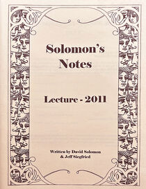 Solomon’s Notes 2011 (David Solomon)