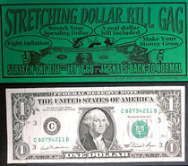 Stretching Dollar Bill Gag